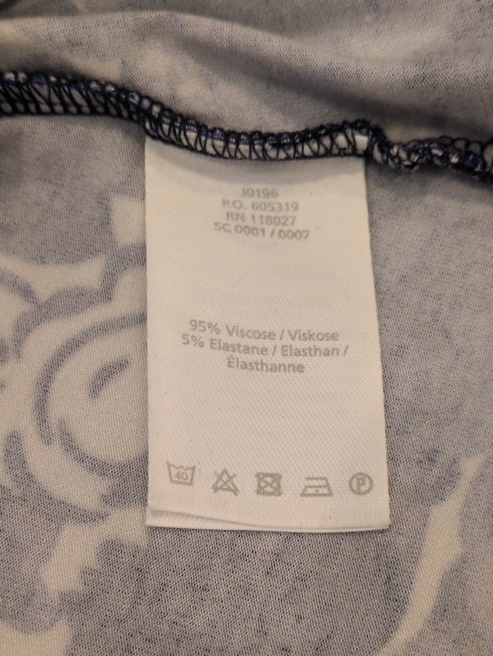 Boden Blue Floral V-Neck Short Sleeve Top W8(EU12) - Picture 11 of 11